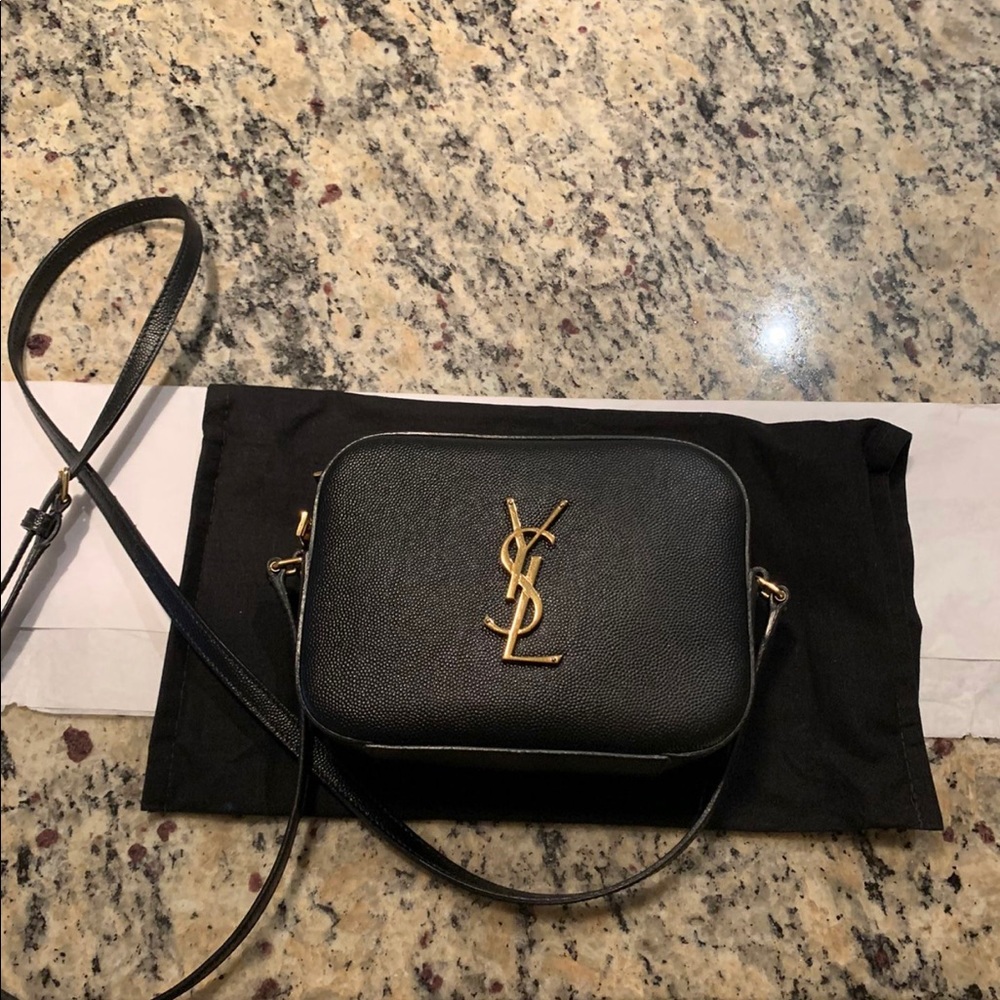 Saint Laurent Grain de Poudre Leather Camera Bag